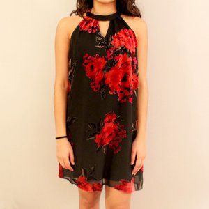 🌹LILY ROSE🌹 Short Floral Patterned Tie Dress